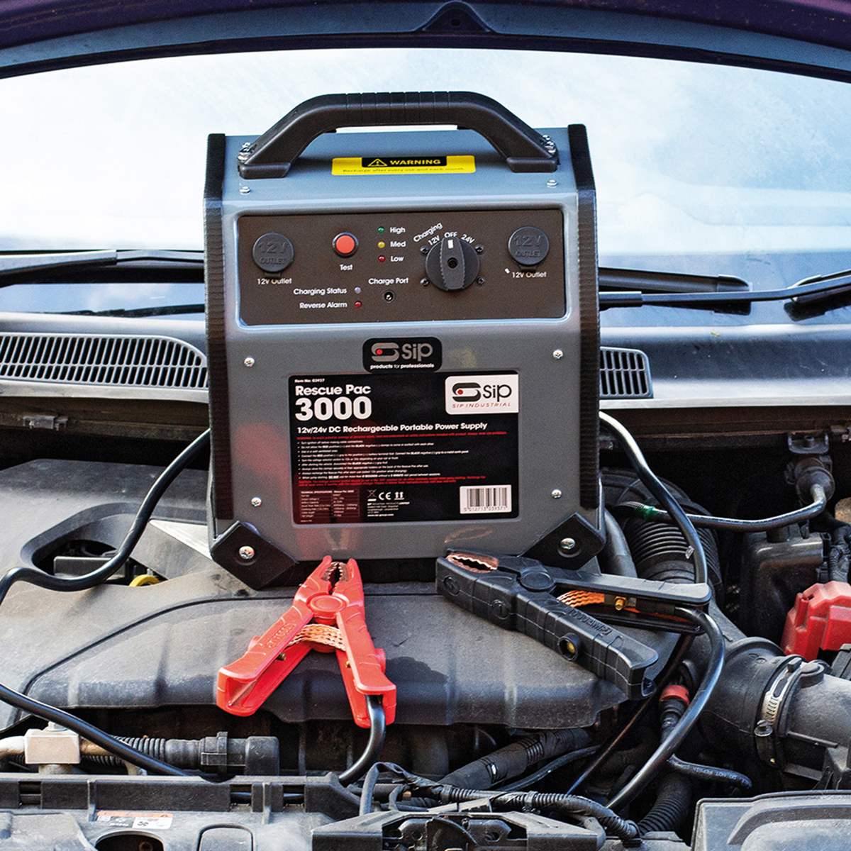 SIP Rescue Pac 3000 12V 24V Battery Booster 03937